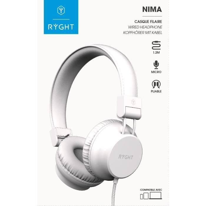 Auriculares con cable - RYGHT - NIMA - Blanco perla 2
