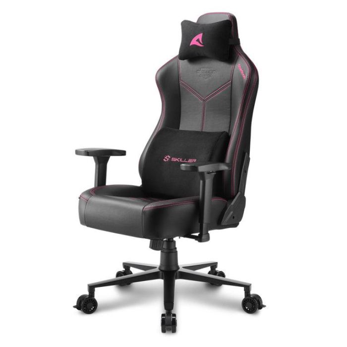 SHARKOON SGS30 Silla Gaming Universal Negro, Rosa con Asiento Acolchado, Cojines Viscoelásticos y Respaldo Ajustable 5 SHARKOON SGS30 Silla Gaming Universal Negro, Rosa con Asiento Acolchado, Cojines Viscoelásticos y Respaldo Ajustable 5