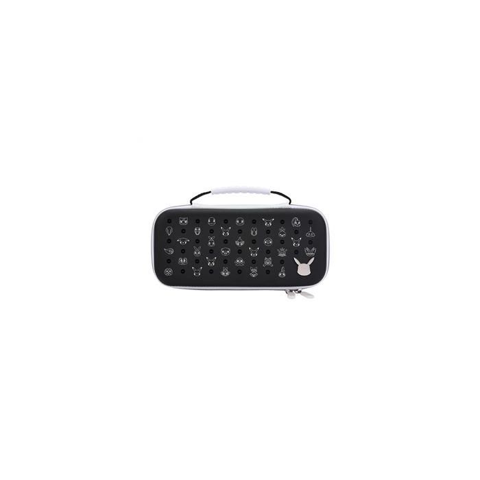 Power A 1522749-01 Estuche Protector Compacto para Nintendo Switch OLED, Switch y Switch Lite Pikachu Negro/Plata