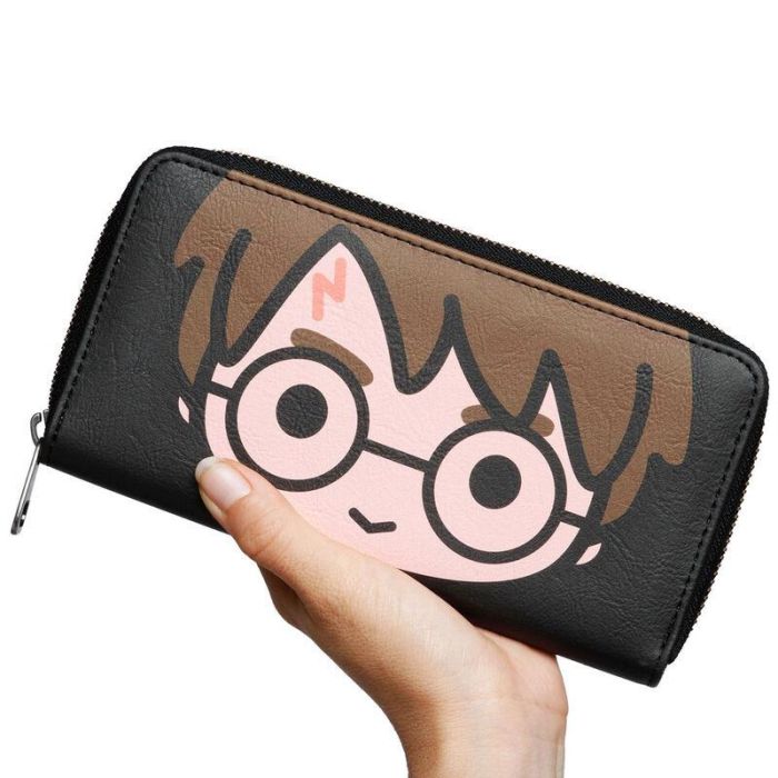 Harry Potter Billetero Essential Chibi con 12 compartimentos para tarjetas, monedero central y cremallera - Marrón 3