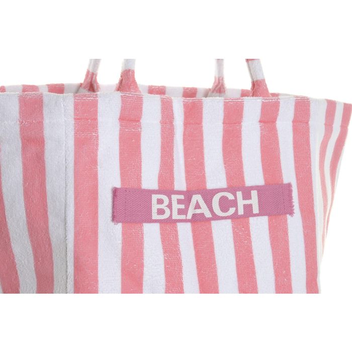 DKD Home Decor Bolso Mediterraneo Azul Coral 24 x 35 x 58 cm (4 Unidades)