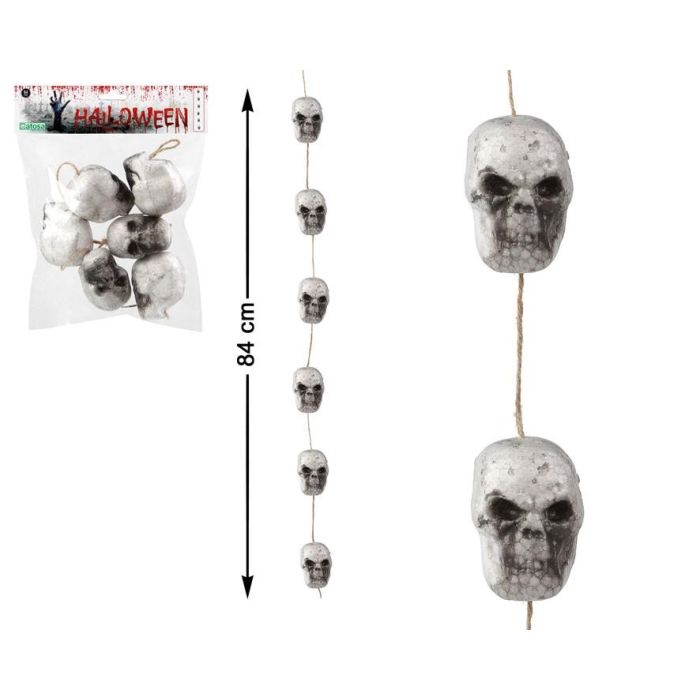 Guirnalda De Calaveras 84 cm Para Decoración Colgante De Halloween