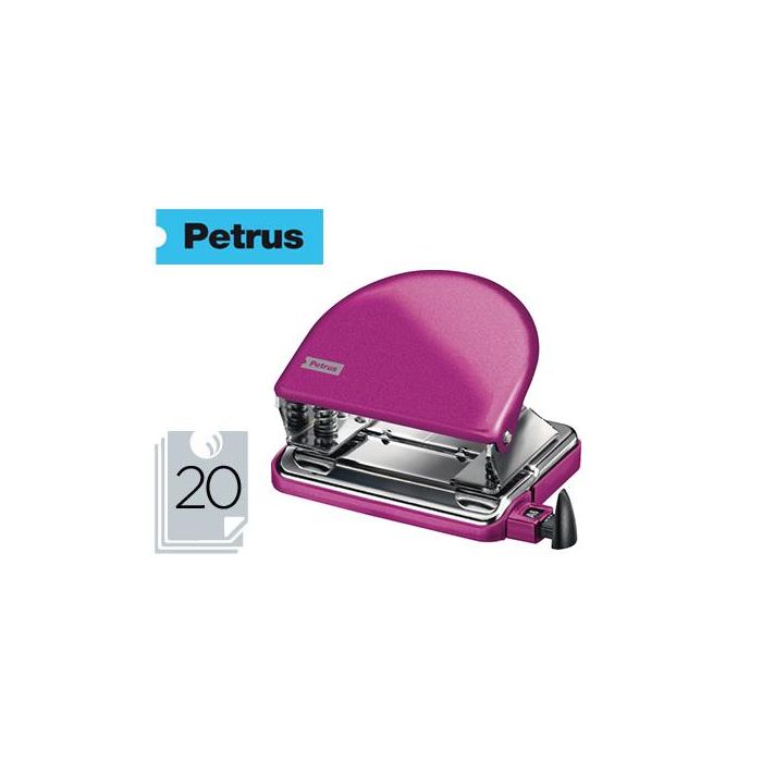 Taladrador Petrus 52 Wow Fucsia Metalizado Capacidad 20 Hojas En Blister