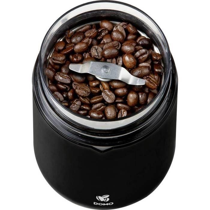 Molinillo de café eléctrico - DOMO - DO712K - 150 W - Capacidad: 70 g - Mecanismo molinillo de fresas 1 Molinillo de café eléctrico - DOMO - DO712K - 150 W - Capacidad: 70 g - Mecanismo molinillo de fresas 1