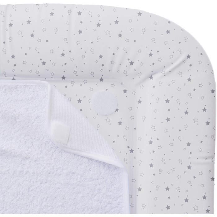 Cambiador DOMIVA PVC + 2 esponjas removibles - Blanco con estampado de estrellas 2 Cambiador DOMIVA PVC + 2 esponjas removibles - Blanco con estampado de estrellas 2