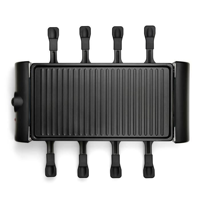 Livoo DOC312 Raclette para 8 Personas 1300W con Bandeja Grill Antiadherente Extraíble y Termostato Regulable 1