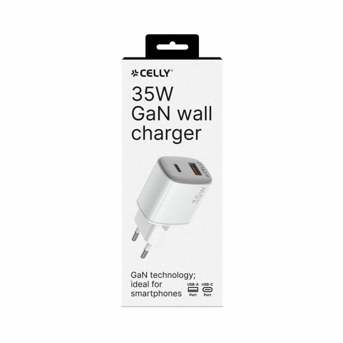 Cargador de Pared Celly UPTC1USB1USBC35 4 Cargador de Pared Celly UPTC1USB1USBC35 4