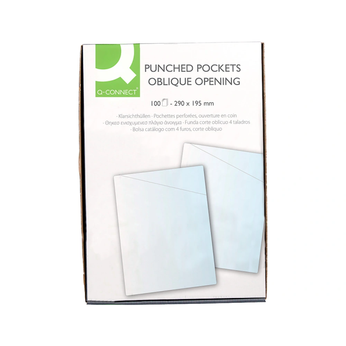 Q-connect Funda Protectora Cristal PVC 90mc Sin Taladros 290x195mm Caja 100 Unidades 3 Q-connect Funda Protectora Cristal PVC 90mc Sin Taladros 290x195mm Caja 100 Unidades 3