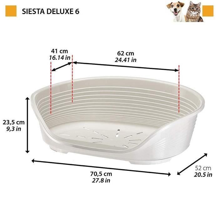 Ferplast Cama Plastico Siesta Perro Gato Deluxe 6 Negro 2 Ferplast Cama Plastico Siesta Perro Gato Deluxe 6 Negro 2