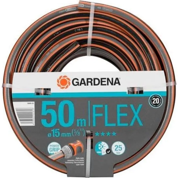 Gardena Manguera Riego Flex 50m Ø15mm (5/8") Antialgas Antiv UV Presión 25bar 0 Gardena Manguera Riego Flex 50m Ø15mm (5/8") Antialgas Antiv UV Presión 25bar 0