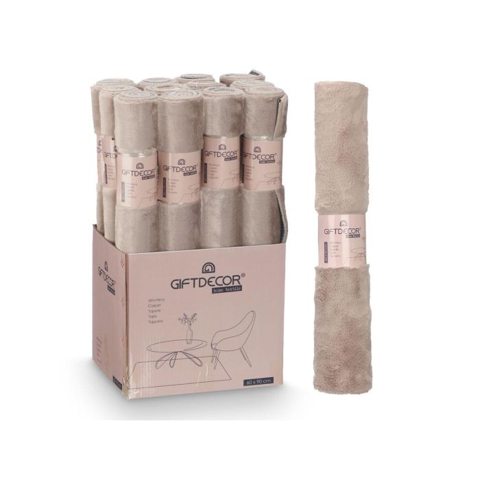 Giftdecor Alfombra Soft de Fieltro 100% Poliéster, Color Beige Oscuro, con 3 cm de Grosor, Medidas 60x90 cm (12 Unidades) 2 Giftdecor Alfombra Soft de Fieltro 100% Poliéster, Color Beige Oscuro, con 3 cm de Grosor, Medidas 60x90 cm (12 Unidades) 2