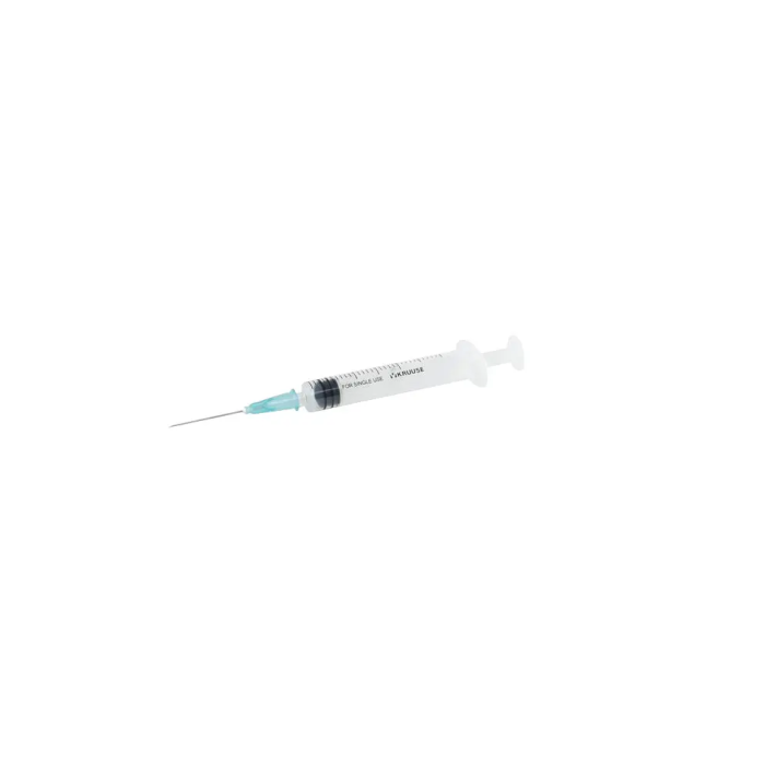 Jeringa Desec 3 Cuerpos 2 mL Con Aguja 23 gr 100Ud Kruuse Jeringa Desec 3 Cuerpos 2 mL Con Aguja 23 gr 100Ud Kruuse