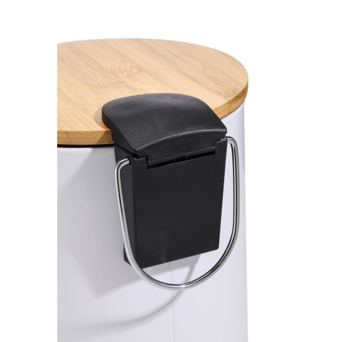 Inde Cubo Pedal Metal Bambú 3L 17x17x22.7 cm Surtido 2