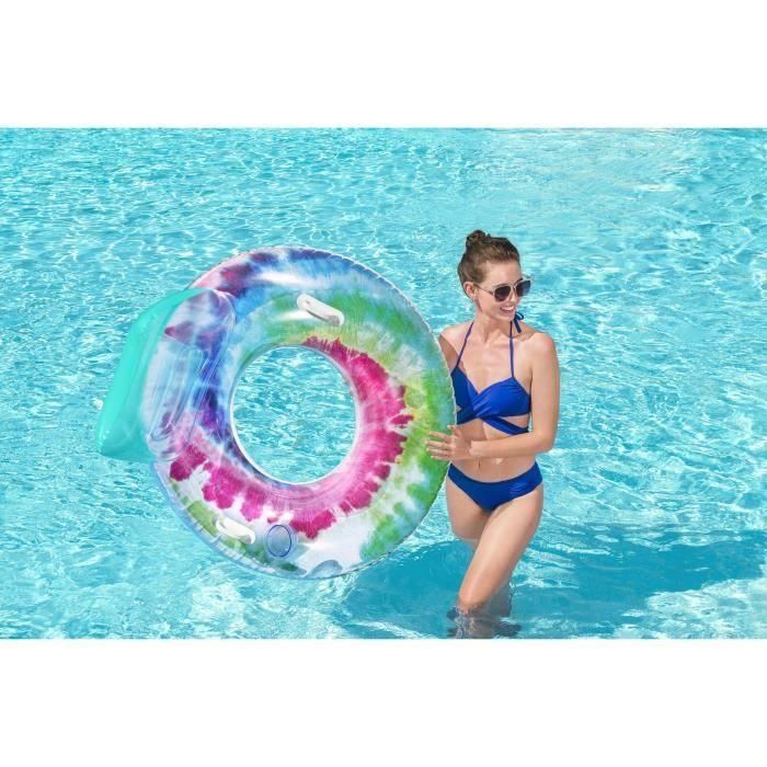 Boya - Bestway - Multicolor - Diámetro 117 cm - Con reposacabezas, asas y portavasos 1 Boya - Bestway - Multicolor - Diámetro 117 cm - Con reposacabezas, asas y portavasos 1