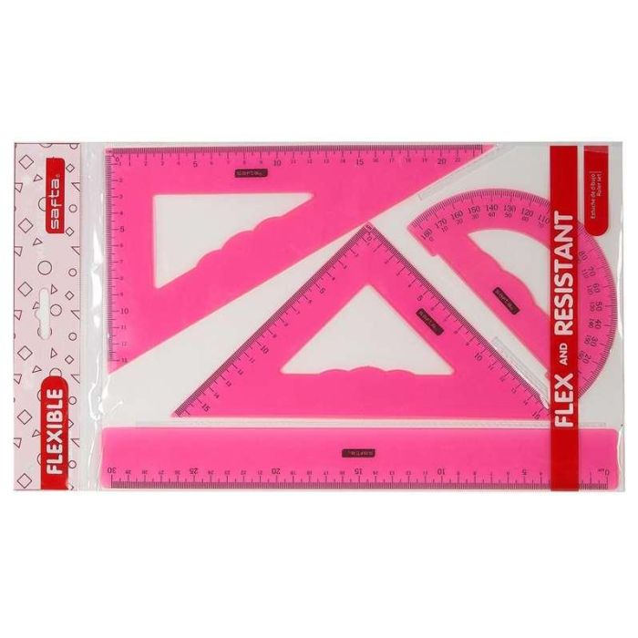 Estuche dibujo reglas flexibles surtido de 3 colores - modelos surtidos 6 Estuche dibujo reglas flexibles surtido de 3 colores - modelos surtidos 6