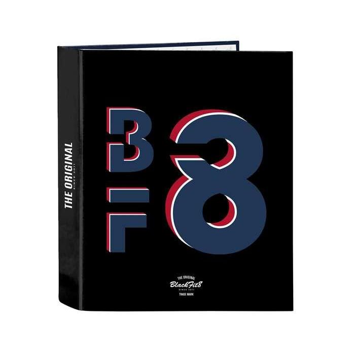 Carpeta de anillas BlackFit8 Urban Negro Azul marino A4 27 x 33 x 6 cm