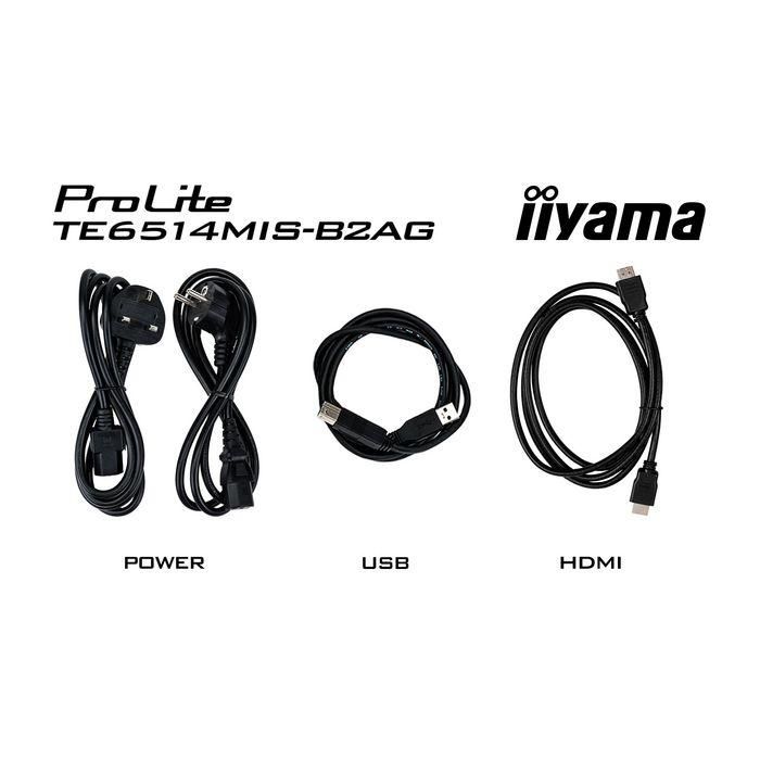 iiyama PROLITE TE6514MIS-B2AG Pantalla plana para señalización digital 165,1 cm (65") LCD Wifi 435 cd / m² 4K Ultra HD Negro Pantalla táctil Procesador incorporado Android 24/7 16 iiyama PROLITE TE6514MIS-B2AG Pantalla plana para señalización digital 165,1 cm (65") LCD Wifi 435 cd / m² 4K Ultra HD Negro Pantalla táctil Procesador incorporado Android 24/7 16