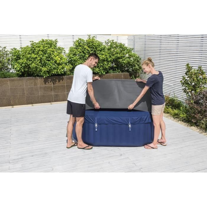 Cubierta térmica para spas cuadrados 1.80m x 1.80m x 71 cm, compatible con bombas integradas y bombas externas 4