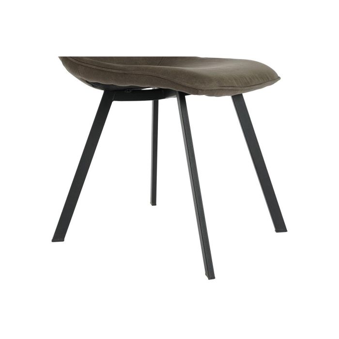 Silla DKD Home Decor Negro Gris Metal Poliuretano 63 x 49 x 85 cm 49 x 59 x 87 cm 4