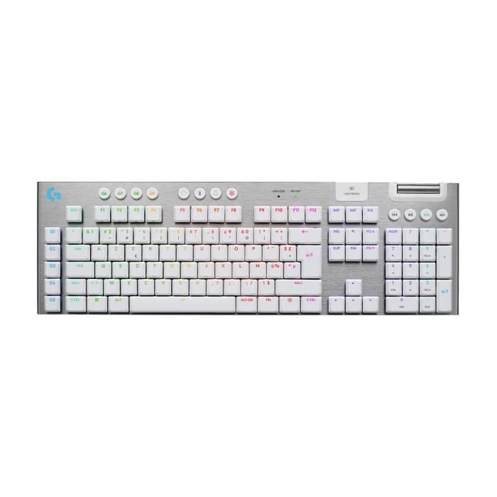 Logitech G LOG5099206121324 Teclado Gaming G915 X Inalámbrico Interruptor Táctil AZERTY Blanco