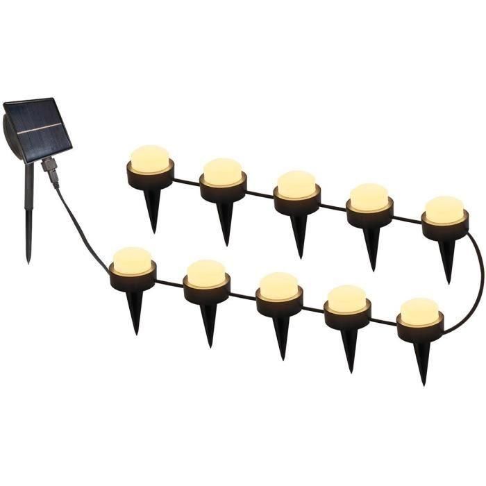 Lumisky SOLIRAY, Set 10 Mini Focos Solares LED Blanco Cálido, Para Jardín, Caminos y Pared, Con 8h Autonomía, Señalización Exterior Lumisky SOLIRAY, Set 10 Mini Focos Solares LED Blanco Cálido, Para Jardín, Caminos y Pared, Con 8h Autonomía, Señalización Exterior