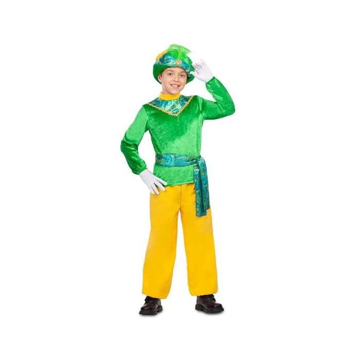 My Other Me Disfraz de Paje Verde para niño Talla 5-6 años. Incluye gorro, camisa, cinturón y pantalones 100% poliéster.