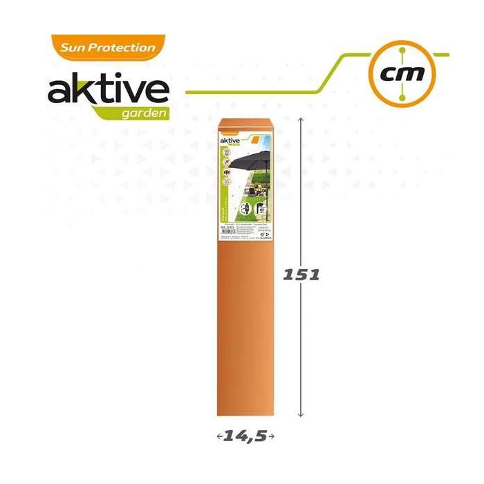 Color Baby Parasol Terraza 300 cm con Chimenea Mástil Aluminio 3,8 cm Antracita 2