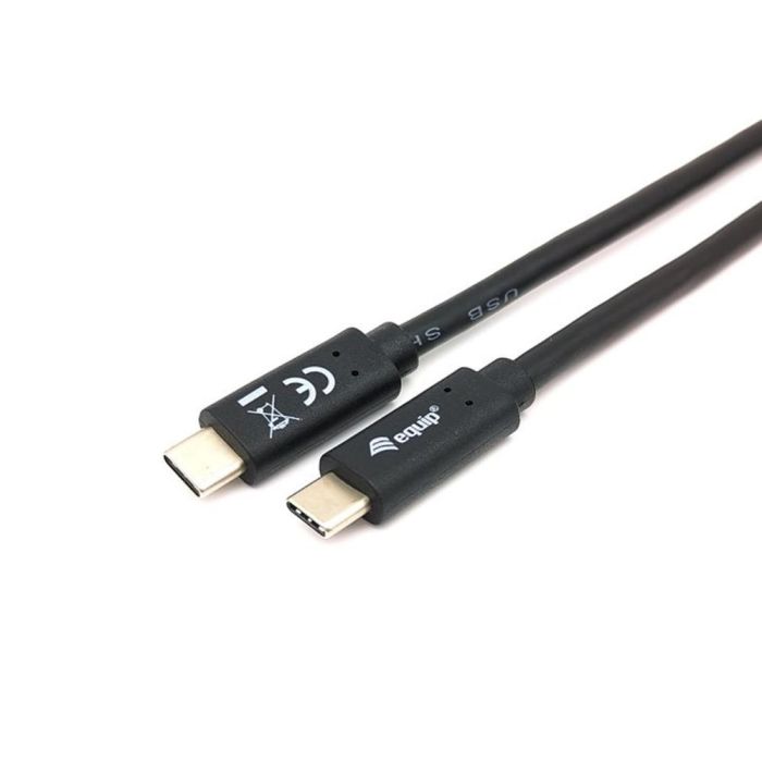 Equip Cable USB C Macho - Macho USB 3.2 Gen 1 (3.1 Gen 1) Negro 2m EQ128347 0 Equip Cable USB C Macho - Macho USB 3.2 Gen 1 (3.1 Gen 1) Negro 2m EQ128347 0