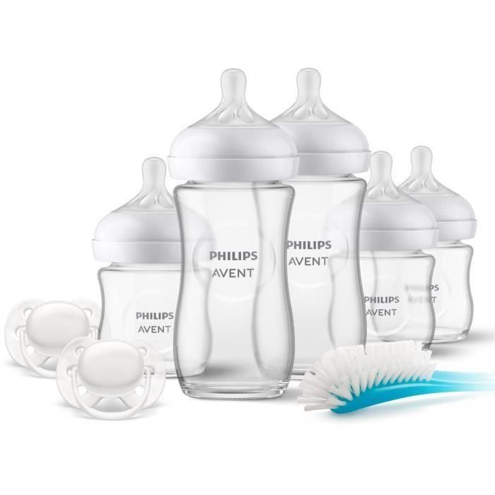Biberón de vidrio natural para recién nacidos - PHILIPS AVENT - Kit para recién nacidos - 240 ml - Mixto 1 Biberón de vidrio natural para recién nacidos - PHILIPS AVENT - Kit para recién nacidos - 240 ml - Mixto 1