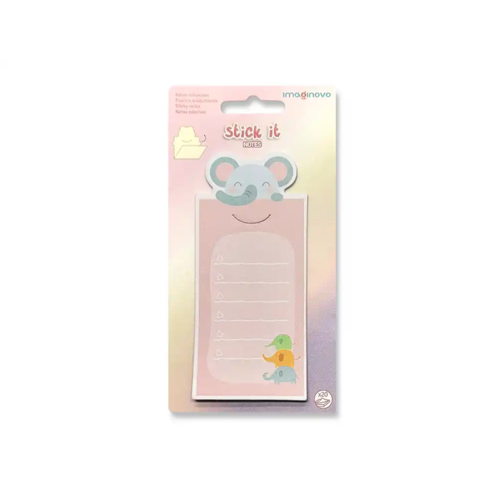 Imaginovo Bloc Notas Adhesivas con Mensaje Trasero Elefante 20 Hojas 85x164 mm 1