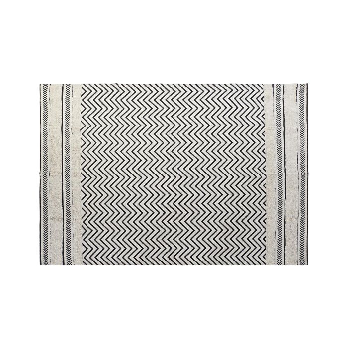 Alfombra Scandi DKD Home Decor Negro Blanco 180 x 0.7 x 120 cm