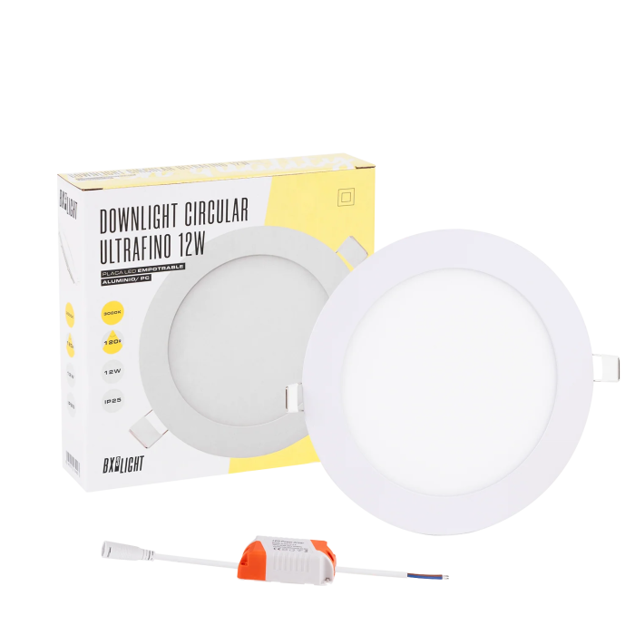 BX3 LIGHT Placa LED Circular 12W 860Lm 6000K Blanco Frio Empotrable o Superficie 40000H BX3-GP-LZ-2 BX3 LIGHT Placa LED Circular 12W 860Lm 6000K Blanco Frio Empotrable o Superficie 40000H BX3-GP-LZ-2