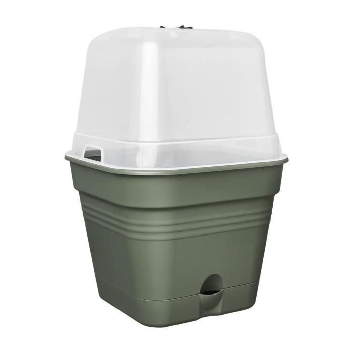 Elho 6662903536000 Green Basics Maceta de Cultivo Cuadrada Ø 35 cm 14 L Plástico Verde 2 Elho 6662903536000 Green Basics Maceta de Cultivo Cuadrada Ø 35 cm 14 L Plástico Verde 2
