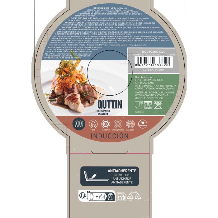 Sartén 20 cm aluminio forjado inducción Tuttifrutti Quttin - Inde (6 Unidades) 7 Sartén 20 cm aluminio forjado inducción Tuttifrutti Quttin - Inde (6 Unidades) 7
