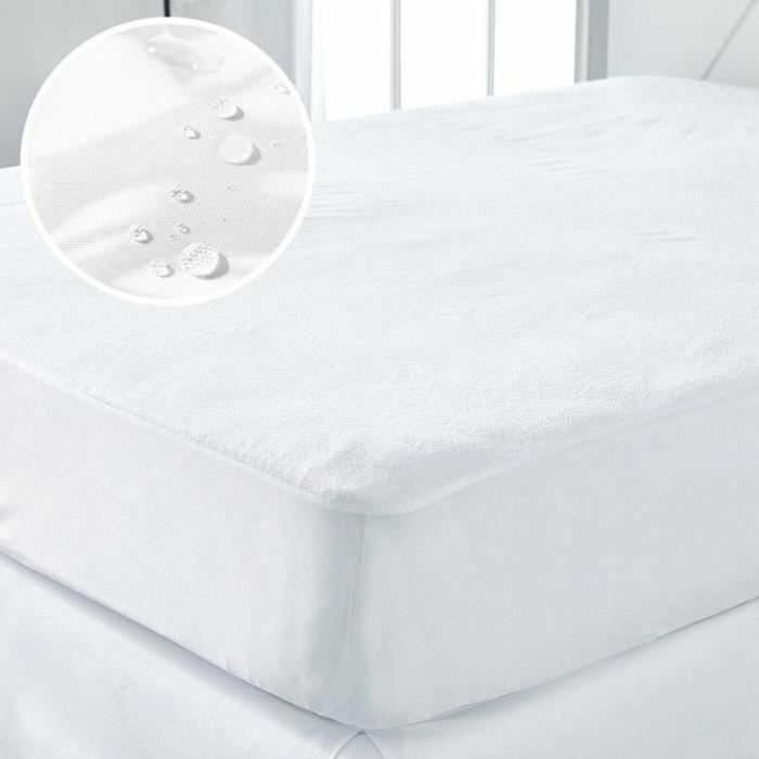 Today TOD1699543577250 - Protector de colchón impermeable Essential para cama de matrimonio 160x200 cm 1