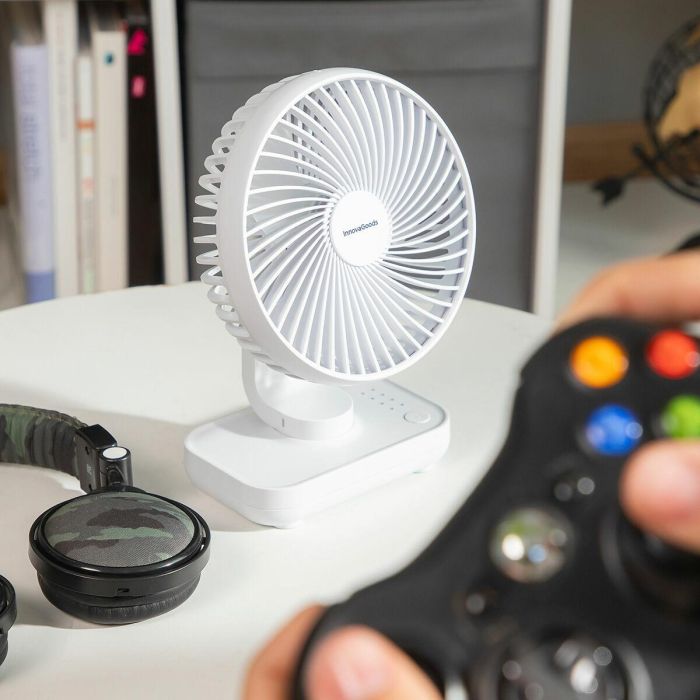 Ventilador de Escritorio Recargable Fanrec InnovaGoods Ø5,4'' 3600 mAh / 13,3 W 6 Ventilador de Escritorio Recargable Fanrec InnovaGoods Ø5,4'' 3600 mAh / 13,3 W 6