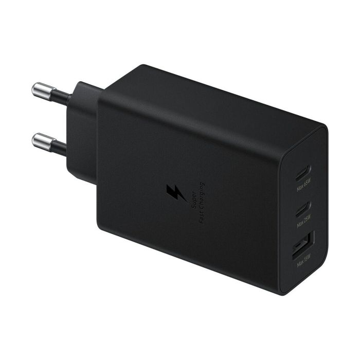 Samsung EP-T6530NBEGEU Cargador de Pared 65W Triple Puerto para Carga Rápida con 2x USB-C y 1x USB-A Negro 37