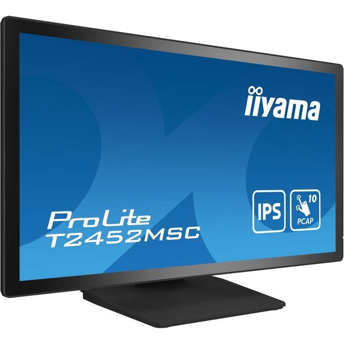 MONITOR IIYAMA 24" TACTIL CAPACITIVO T2452MSC-B1, IPS, 14 MS, HDMI, USB, DISPLAYPORT, ALT, REG INCL 90º, VESA 100 x 100 2 MONITOR IIYAMA 24" TACTIL CAPACITIVO T2452MSC-B1, IPS, 14 MS, HDMI, USB, DISPLAYPORT, ALT, REG INCL 90º, VESA 100 x 100 2