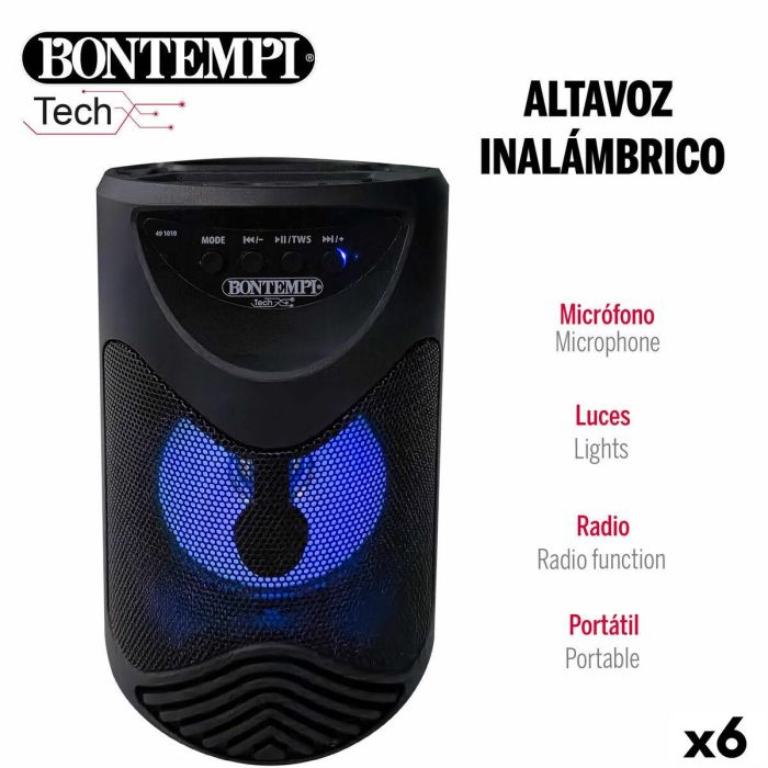 Altavoz con Micrófono Karaoke Bontempi 6 Unidades 17 Altavoz con Micrófono Karaoke Bontempi 6 Unidades 17