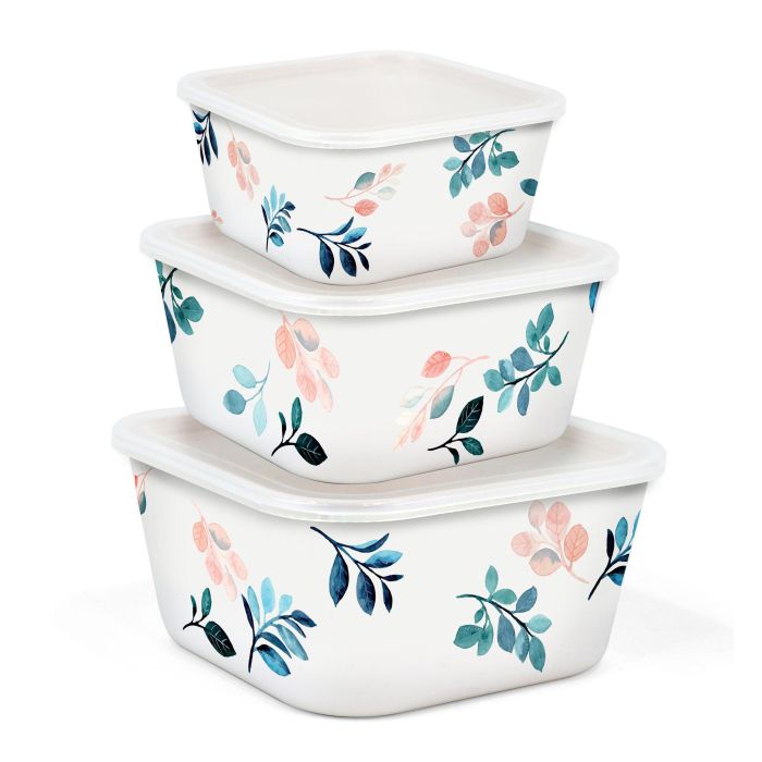 La Mediterranea Fiambrera de Melamina Blanca Brillante 11 x 11 x 5.5 cm (24 Unidades) 4