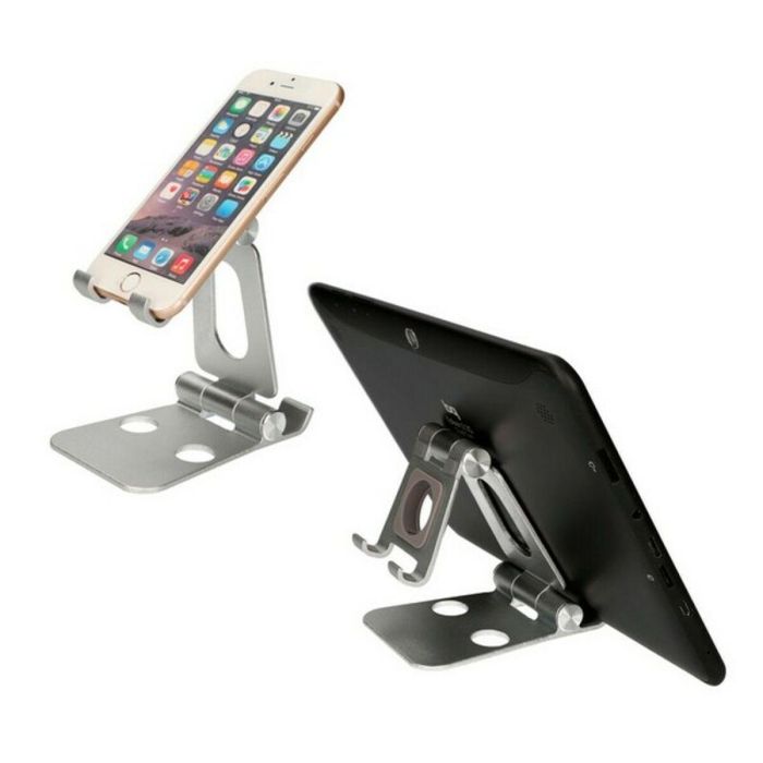 Soporte para Móviles KSIX Swivel Plateado 9 Soporte para Móviles KSIX Swivel Plateado 9