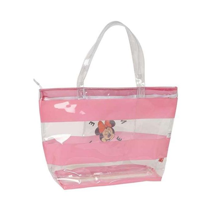Bolso Mujer Minnie Mouse Beach Rosa Transparente 1 Bolso Mujer Minnie Mouse Beach Rosa Transparente 1