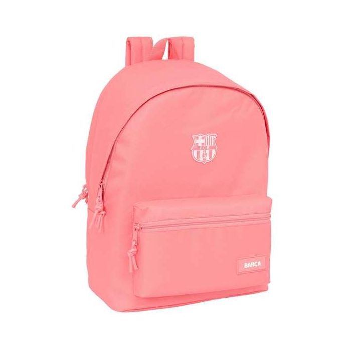 Mochila doble para portatil 15,6"+usb f.c.barcelona chica coral 31x44x18 cm