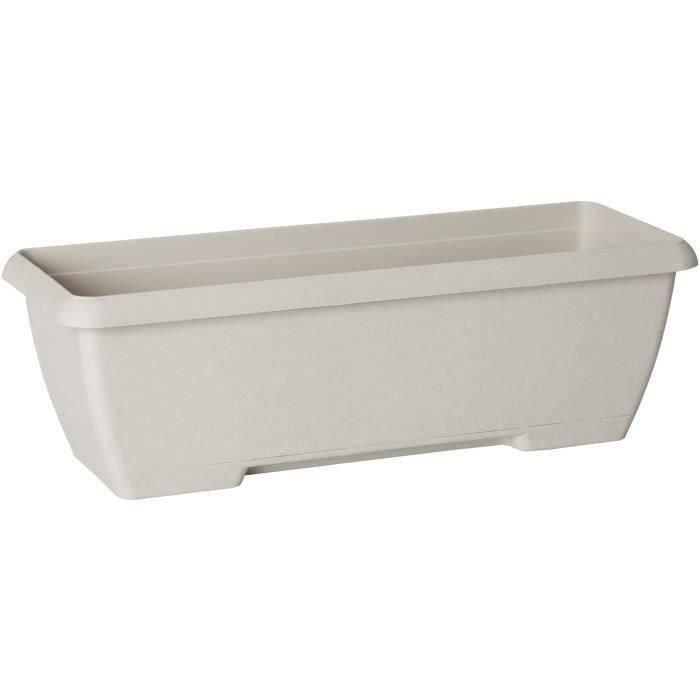 Jardinera - GARDEN ID Teramo - Blanco 60 cm - Durabilidad - Reserva de agua integrada - Reciclado y 100% reciclable - Volumen para plantas Jardinera - GARDEN ID Teramo - Blanco 60 cm - Durabilidad - Reserva de agua integrada - Reciclado y 100% reciclable - Volumen para plantas