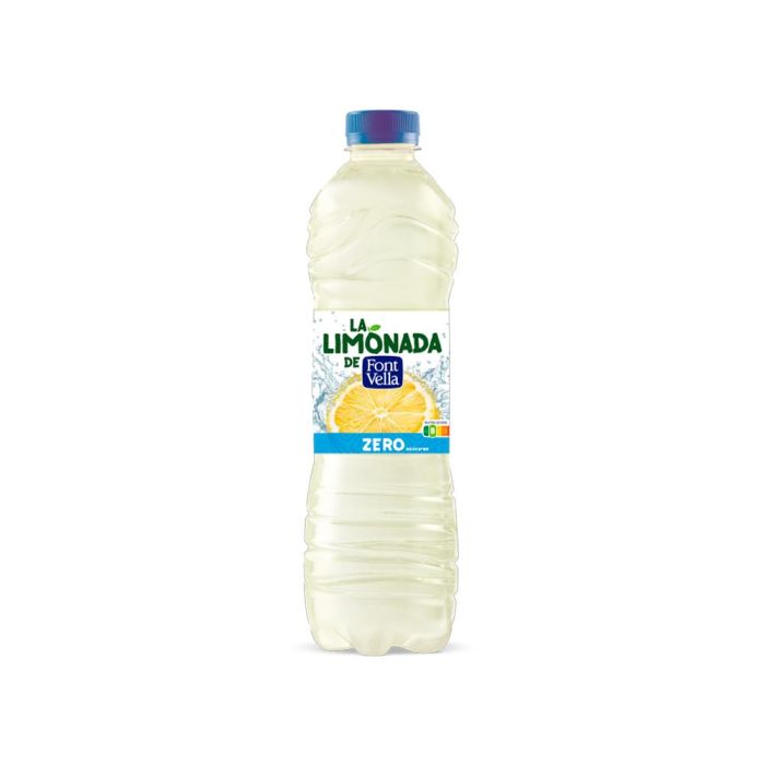 Agua Mineral Natural Font Vella Limonada Zero Con Zumo De Limon Botella 1,25 L 1