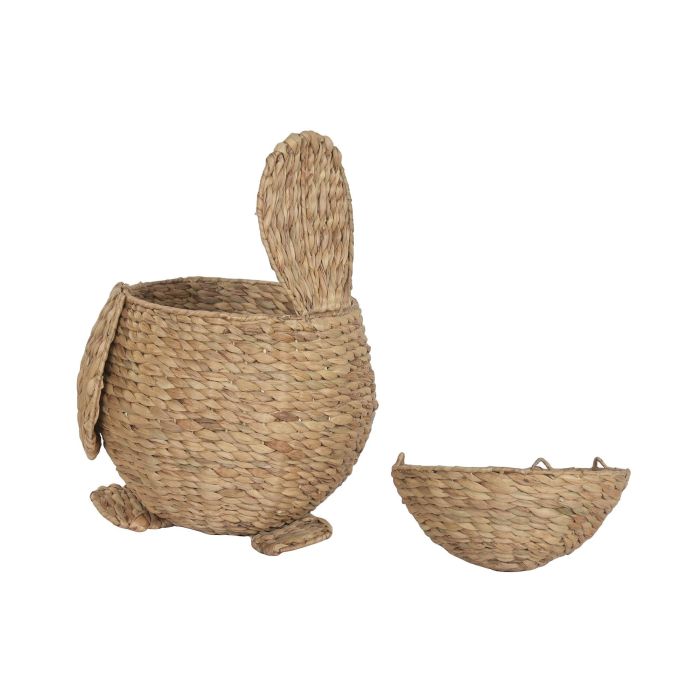 DKD Home Decor Cesta Kids Natural 38 x 47 x 44 cm, 2 Unidades, Jacinto de Agua, Metal DKD Home Decor Cesta Kids Natural 38 x 47 x 44 cm, 2 Unidades, Jacinto de Agua, Metal