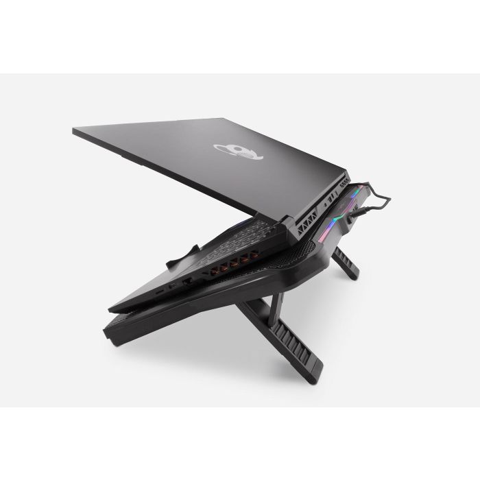 Deep Gaming Soporte Base Refrigeración Portátil RBW-17 con Ventilador 175mm, LED Rainbow, 7 Posiciones, Hub USB, Compatible hasta 17.3 Pulgadas 2 Deep Gaming Soporte Base Refrigeración Portátil RBW-17 con Ventilador 175mm, LED Rainbow, 7 Posiciones, Hub USB, Compatible hasta 17.3 Pulgadas 2