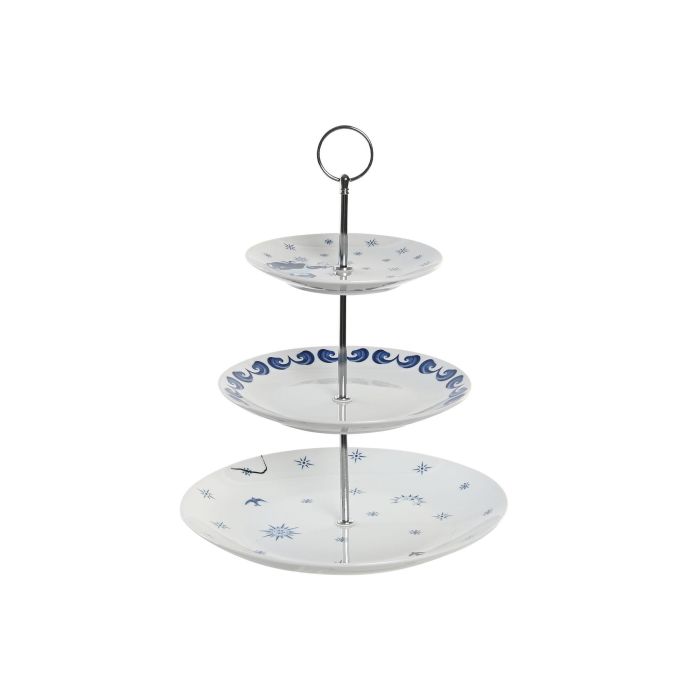 DKD Home Decor Frutero Atlantico Azul Blanco Porcelana Metal 27 x 34 x 27 cm 0 DKD Home Decor Frutero Atlantico Azul Blanco Porcelana Metal 27 x 34 x 27 cm 0