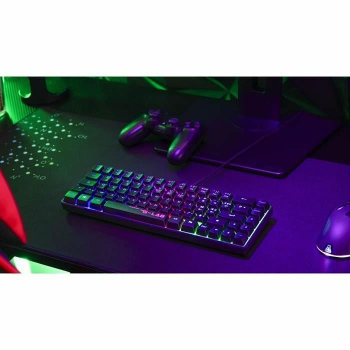 Teclado para juegos - THE G-LAB - KEYZ-HYDROGEN/FR - 60% Membrana negra 1