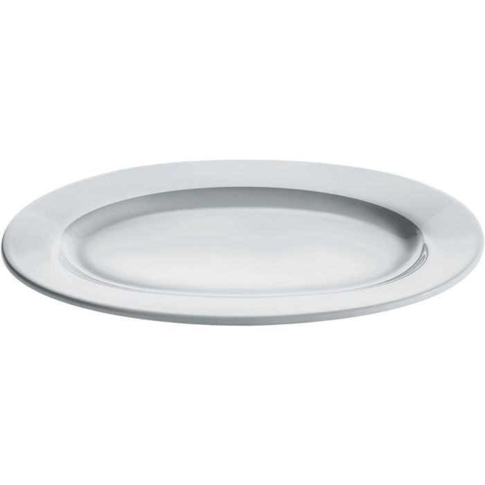Alessi AJM28/22 PlateBowlCup Fuente Ovalada en Porcelana Blanca - Diseñado por Jasper Morrison